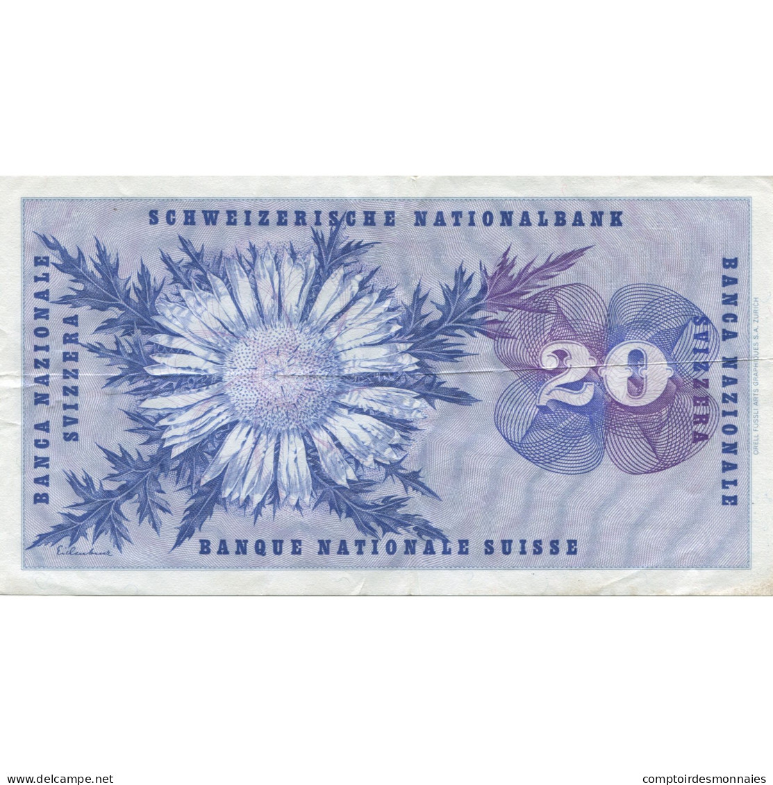 Billet, Suisse, 20 Franken, 1973, 1973-03-07, KM:46v, SUP - Suisse