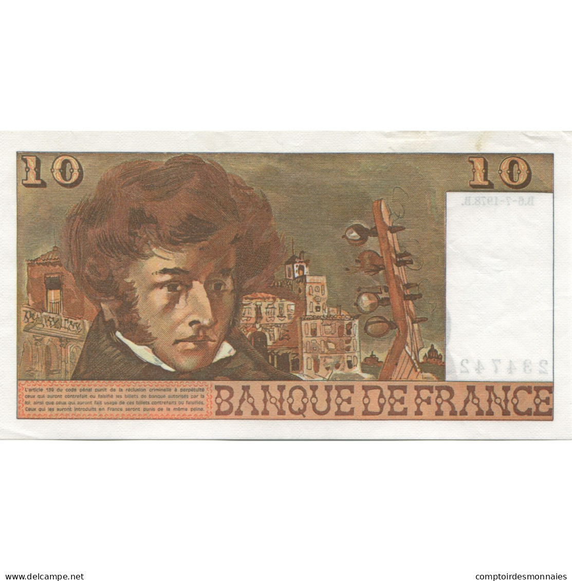 France, 10 Francs, Berlioz, 1978, 1978-07-06, NEUF, Fayette:63.17, KM:150c - 10 F 1972-1978 ''Berlioz''