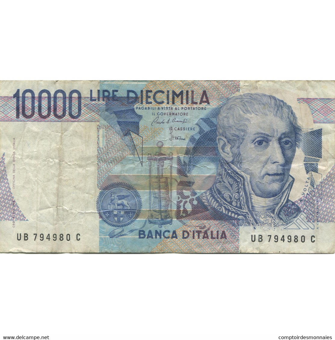 Billet, Italie, 10,000 Lire, 1984, 1984-09-03, KM:112a, B+ - 10000 Lire