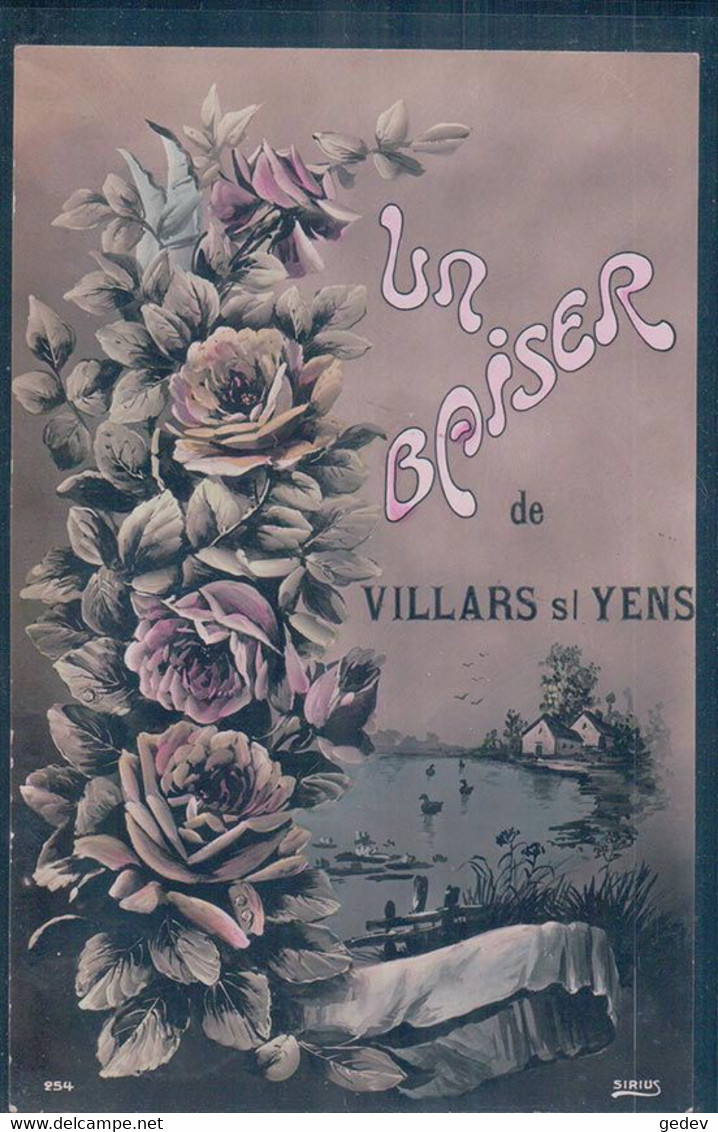 Un Baiser De Villars Sous Yens VD Avec Des Fleurs  (2541) - Yens