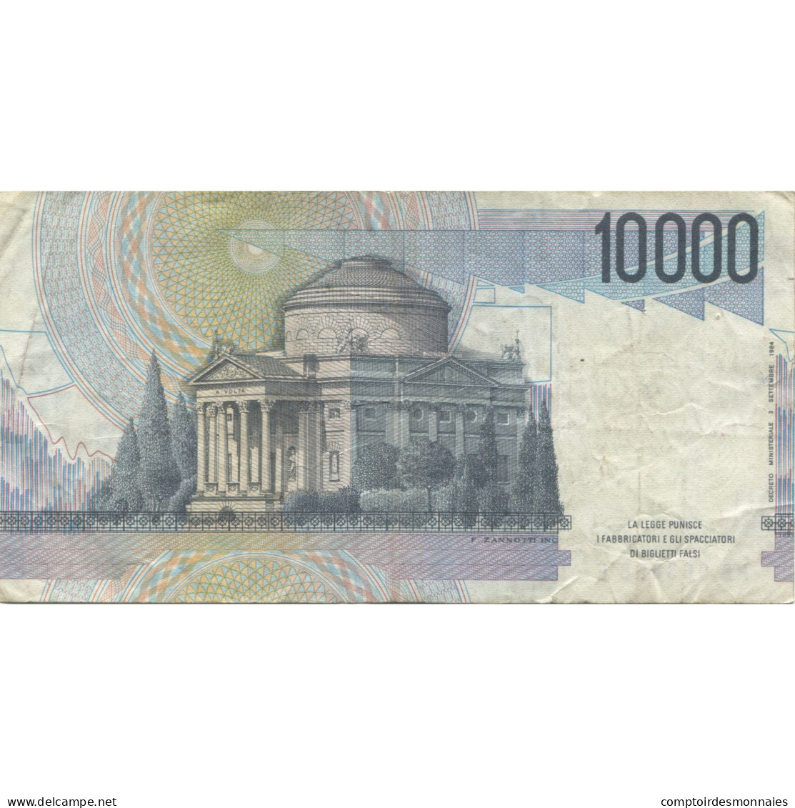 Billet, Italie, 10,000 Lire, 1984, 1984-09-03, KM:112a, TTB - 10000 Lire
