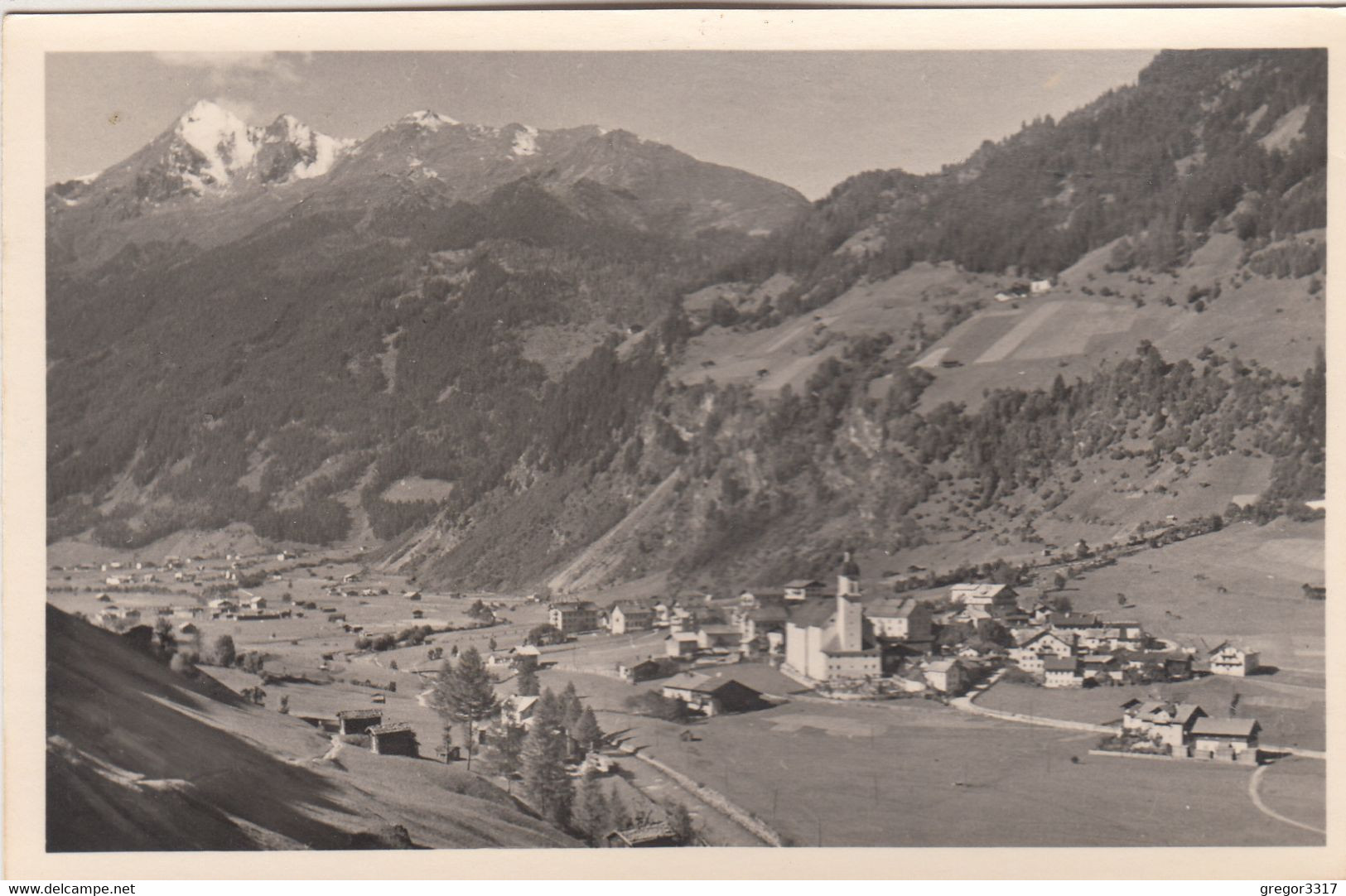 A5706) NEUSTIFT Im Stubaital Gegen Brennerspitze  KIRCHE U. Einzelne HAUS DETAILS Alt ! - Neustift Im Stubaital