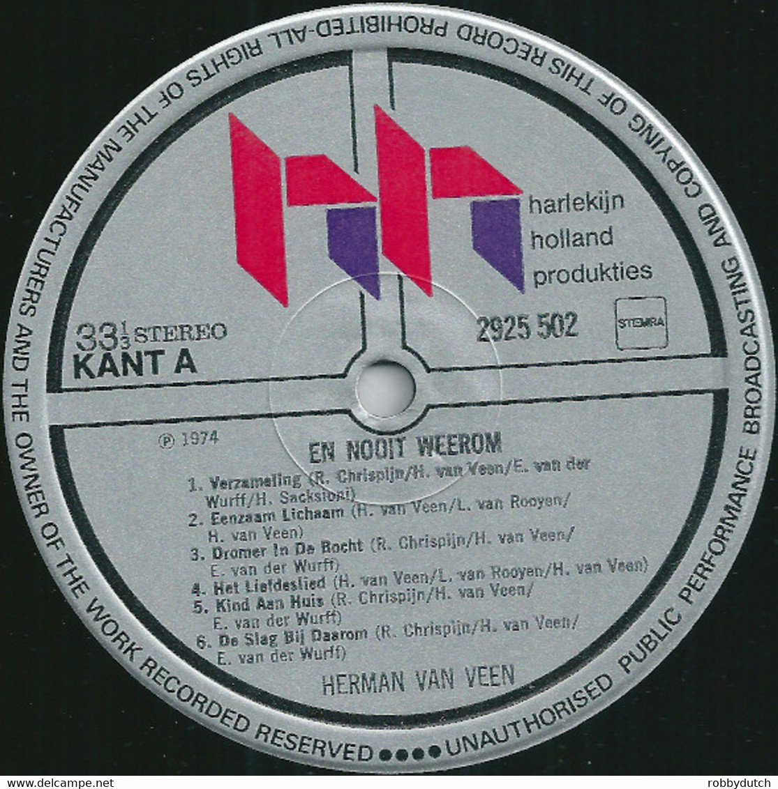 * LP *  HERMAN VAN VEEN - EN NOOIT WEEROM 1945 (Holland 1974) - Autres - Musique Néerlandaise