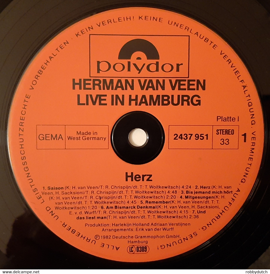 * 2LP *  HERMAN VAN VEEN - HERZ - LIVE IN HAMBURG (Germany 1982) - Sonstige - Deutsche Musik