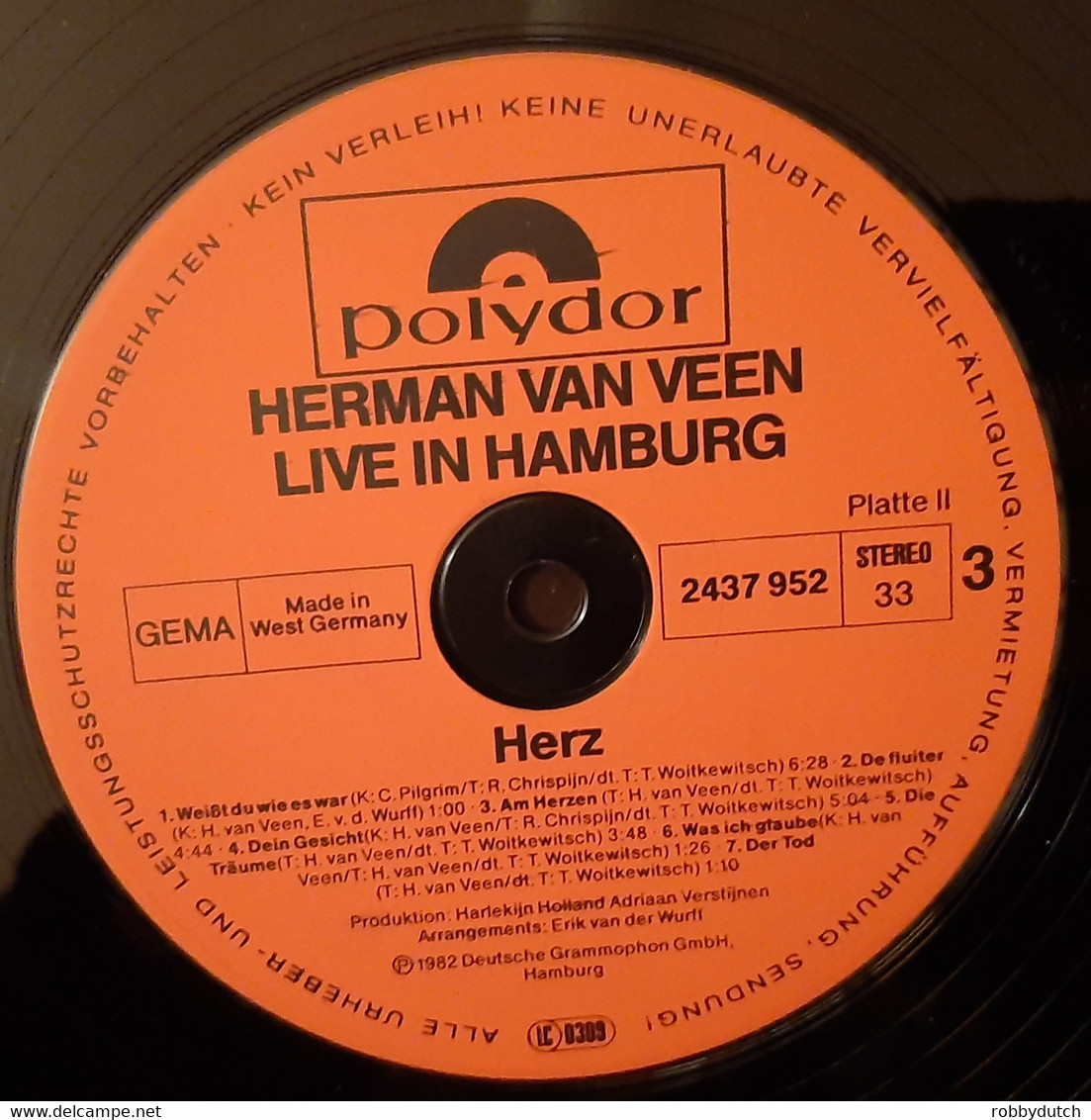 * 2LP *  HERMAN VAN VEEN - HERZ - LIVE IN HAMBURG (Germany 1982)