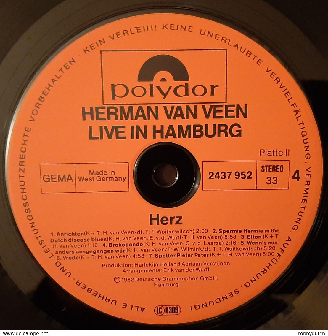 * 2LP *  HERMAN VAN VEEN - HERZ - LIVE IN HAMBURG (Germany 1982)