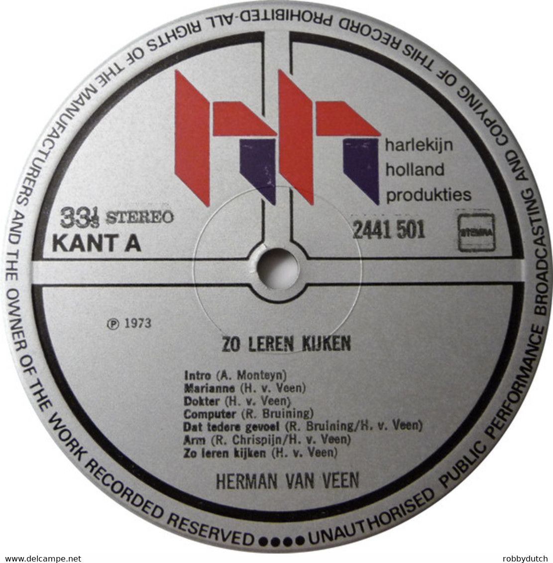 * LP *  HERMAN VAN VEEN - CARRÉ / AMSTERDAM - ZO LEREN KIJKEN (Holland 1973) - Autres - Musique Néerlandaise