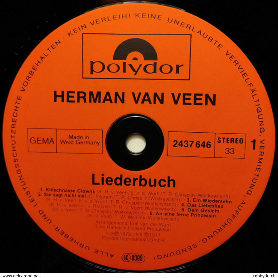 * 2LP *  HERMAN VAN VEEN - LIEDERBUCH (Germany 1977)