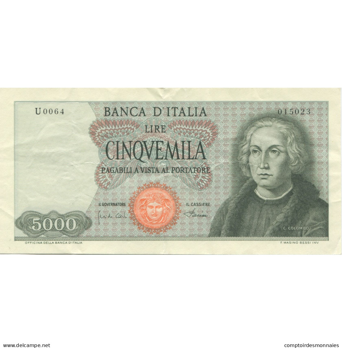 Billet, Italie, 5000 Lire, 1964, 1964, KM:98b, SUP - 5000 Lire