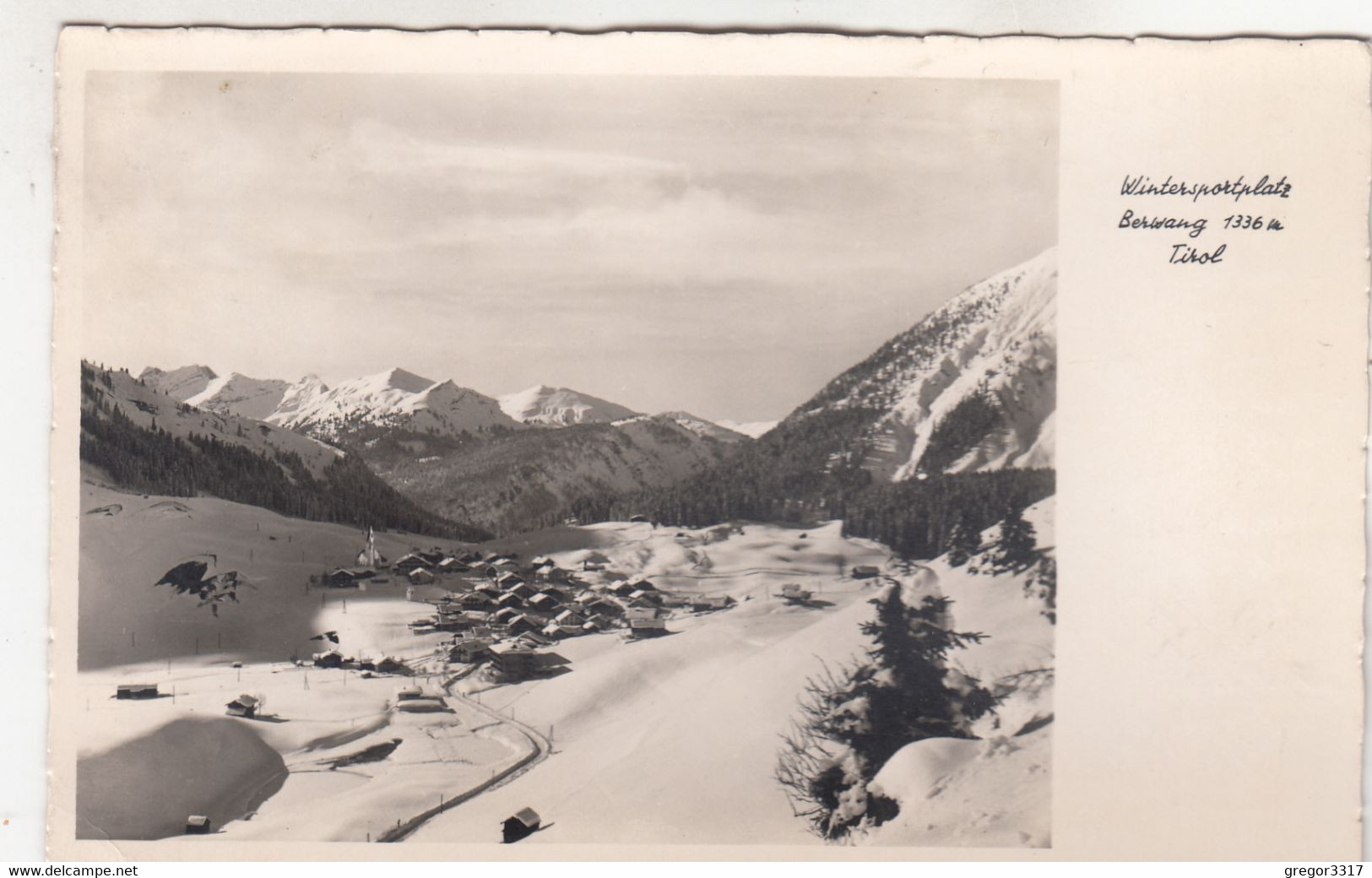 A5723) Wintersportplatz BERWANG - Tirol - ALT ! S/W ALT 1957 - Berwang