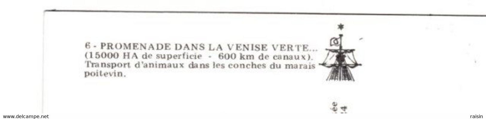 Poitou-Charentes Promenade Dans La Venise Verte Transport D'animaux Dans Conches Du Marais Poitevin N°6 TBE - Poitou-Charentes