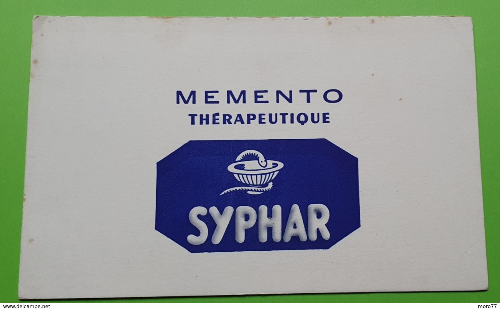 Buvard 1029 - Laboratoire - Mémento 1 - SYPHAR - Etat D'usage : Voir Photos - 21.5x13.5 Cm Fermé Environ - Années 1950 - Produits Pharmaceutiques