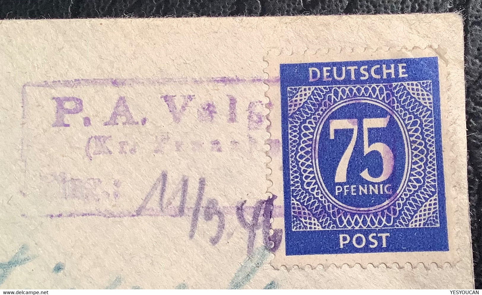 Mecklenburg Notstempel "P.A. VELGAST KR.FRANZBURG 1946" Brief>Rotes Kreuz Genf (SBZ Vorpommern Barth Allierte Besetzung - Andere & Zonder Classificatie