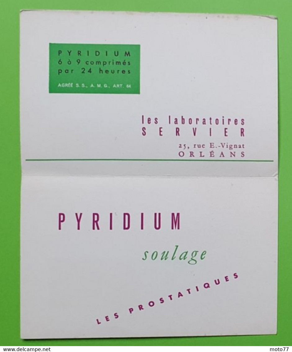 Buvard 1031 - Laboratoire - PYRIDIUM - Etat D'usage : Voir Photos - 21x13.5 Cm Fermé Environ - Années 1950 - Produits Pharmaceutiques