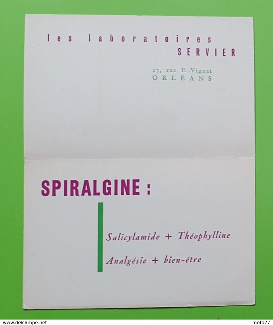 Buvard 1032 - Laboratoire - SPIRALGINE - Etat D'usage : Voir Photos - 21x13.5 Cm Fermé Environ - Années 1950 - Produits Pharmaceutiques