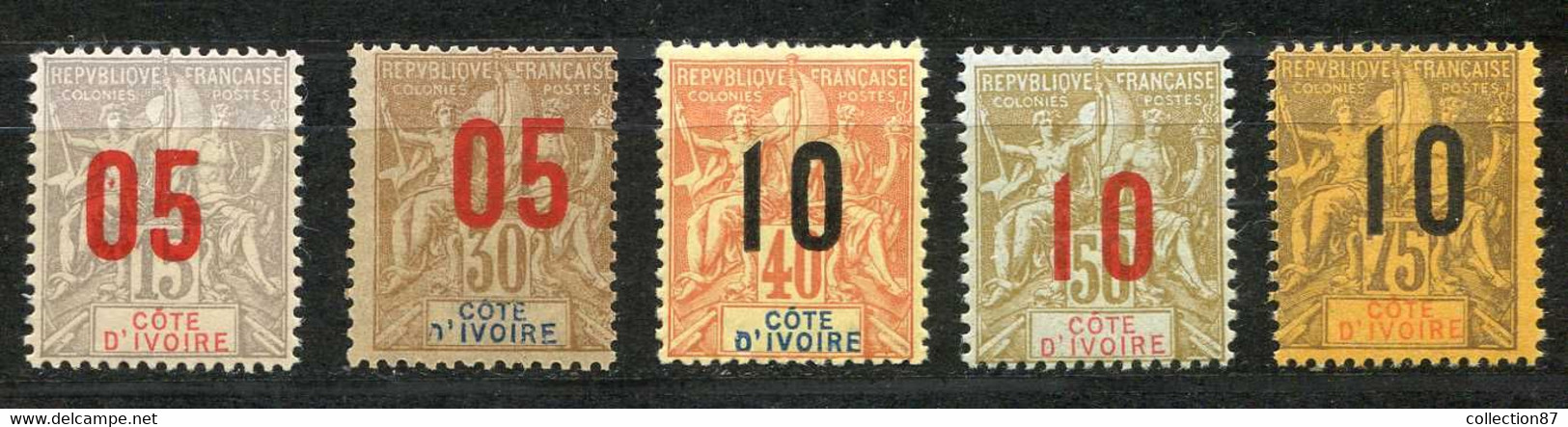 COTE D'IVOIRE - N° 36 à 40 ⭐⭐  NEUF LUXE 5 Valeurs Série Complète - MNH Cote ⭐⭐ 45.00 € - Ungebraucht