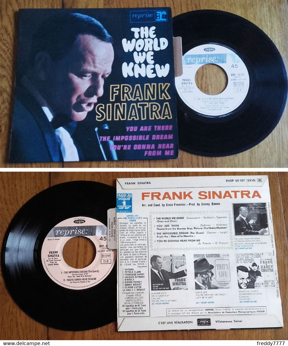 RARE French EP 45t RPM BIEM (7") FRANK SINATRA (Lang, 1967) - Jazz