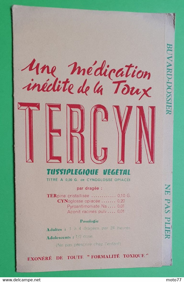 Buvard 1036 - Laboratoire - TERCYN 1 - Etat D'usage : Voir Photos - 13.5x21.5 Cm Fermé Environ - Années 1950 - Produits Pharmaceutiques