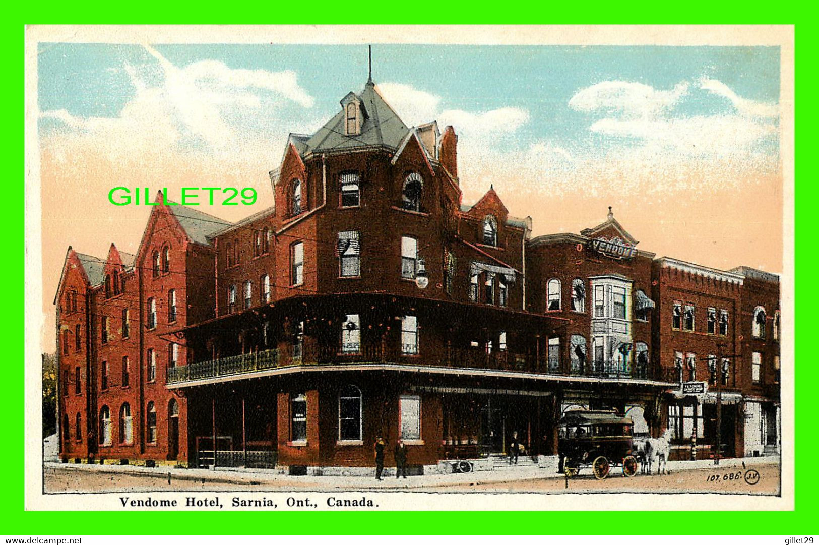 SARNIA, ONTARIO - VENDOME HOTEL - ANIMATED PEOPLES - THE VALENTINE & SONS UNITED PUB CO - - Sarnia