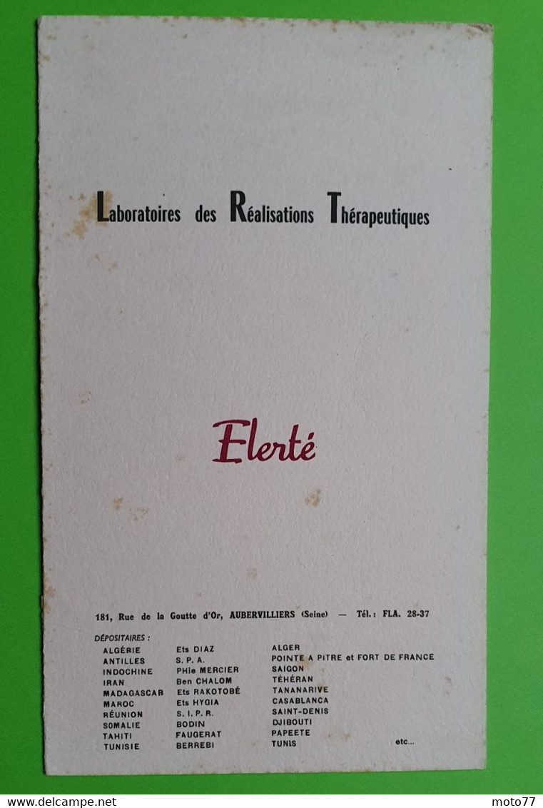 Buvard 1039 - Laboratoire - ELERTE 2 Rouge - Etat D'usage : Voir Photos - 13x21 Cm Fermé Environ - Années 1950 - Produits Pharmaceutiques