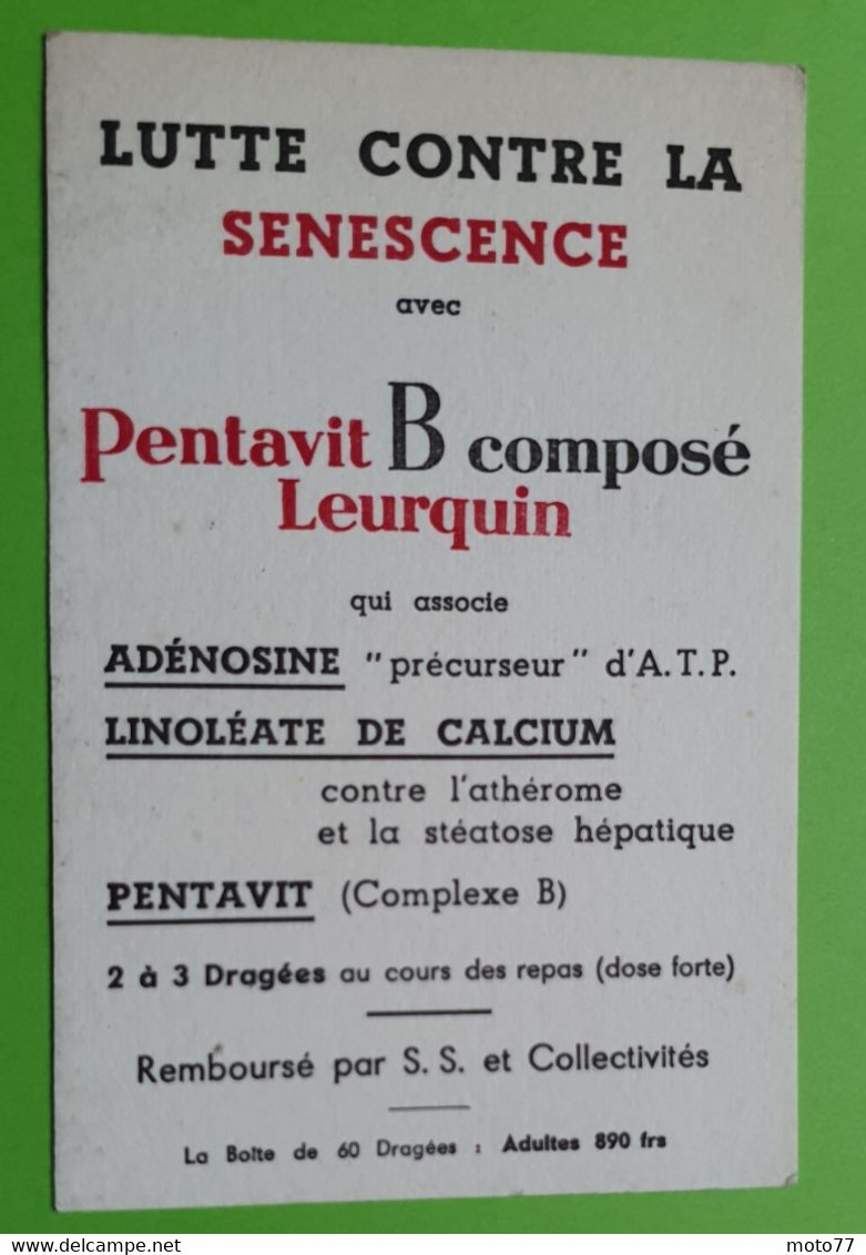 Buvard 1045 - Laboratoire Leurquin - PENTAVIT - Etat D'usage : Voir Photos - 8x12 Cm Environ - Années 1950 - Produits Pharmaceutiques