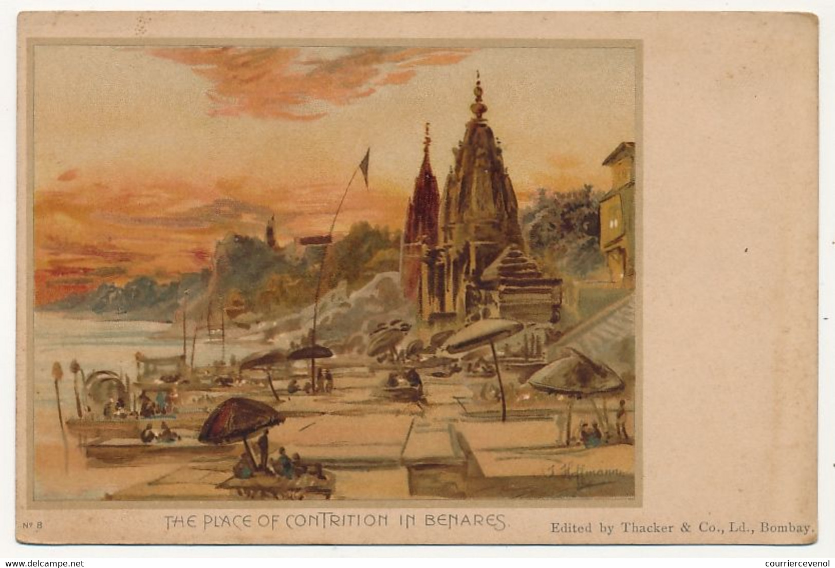 CPA - BENARES - The Place Of Contrition In Benares - ( Inde Britannique ) Lithographie - Inde