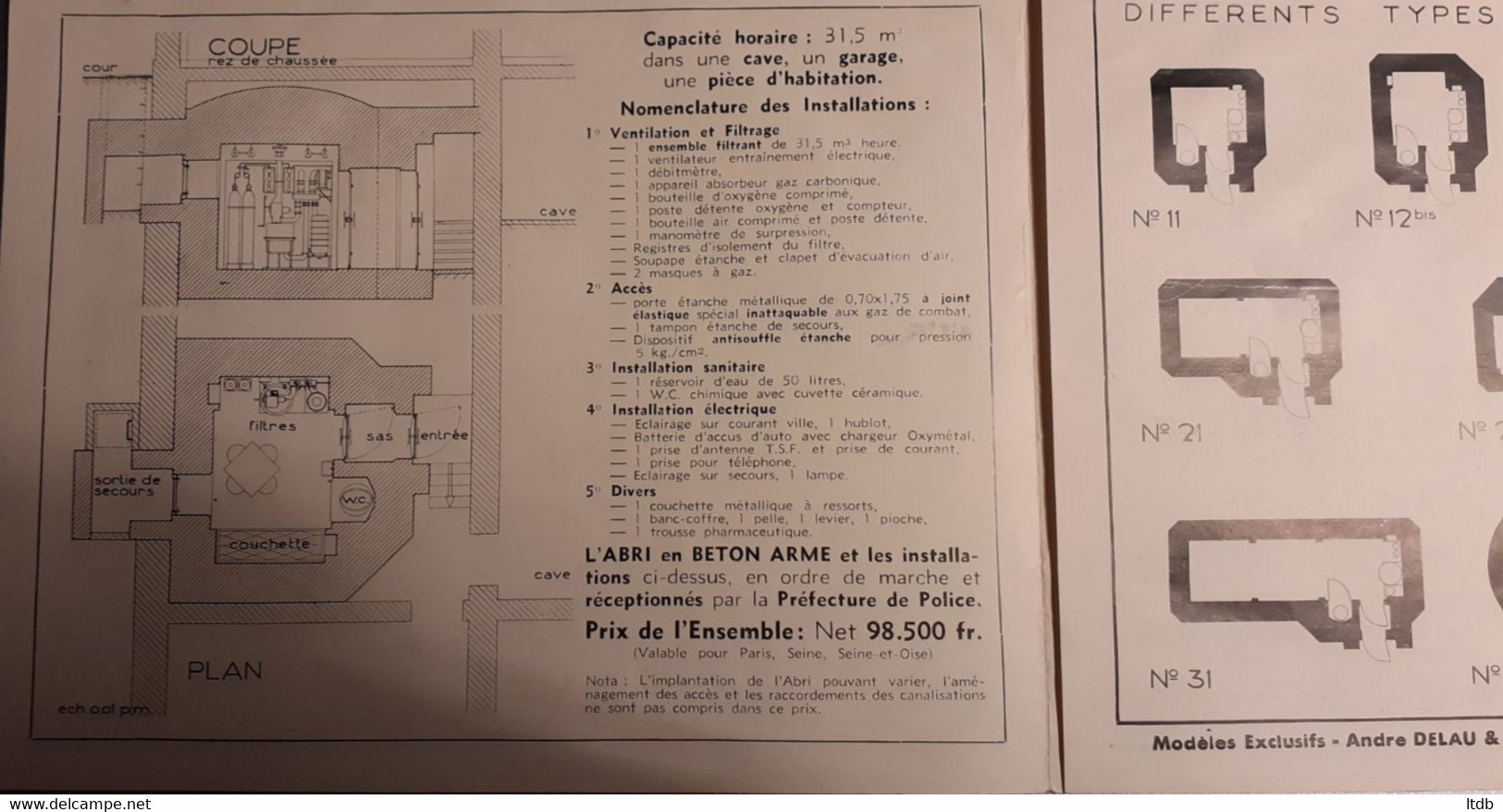 Militaria 1939 1945 Ww2 Catalogue De Constructions D'abris Anti Bombardement Militaires Poilus Soldats - Collections