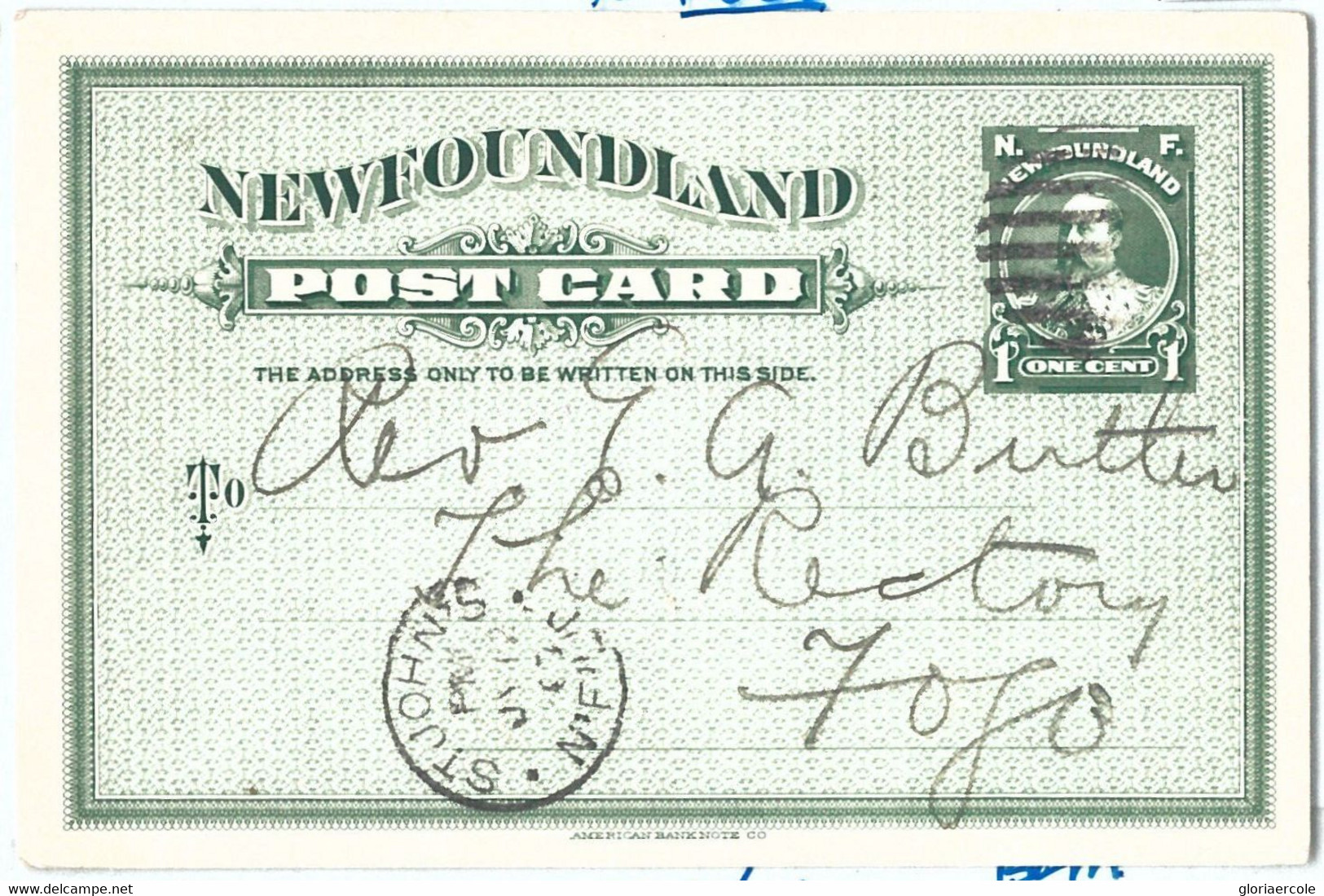 69075 - NEW FOUNDLAND - POSTAL HISTORY -   STATIONERY CARD #  PC 8 To FOGO!! - Postal Stationery