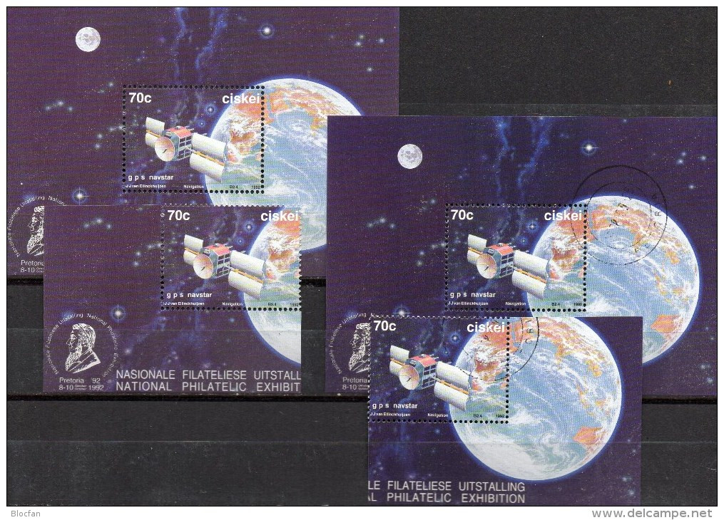 EXPO Kosmos 1992 Südafrika Ciskei 216,Block 7 **/o 19€ Bloque Hojita Philatelic M/s Bloc Space Sheet Bf South Africa RSA - 1992 – Sevilla (Spain)