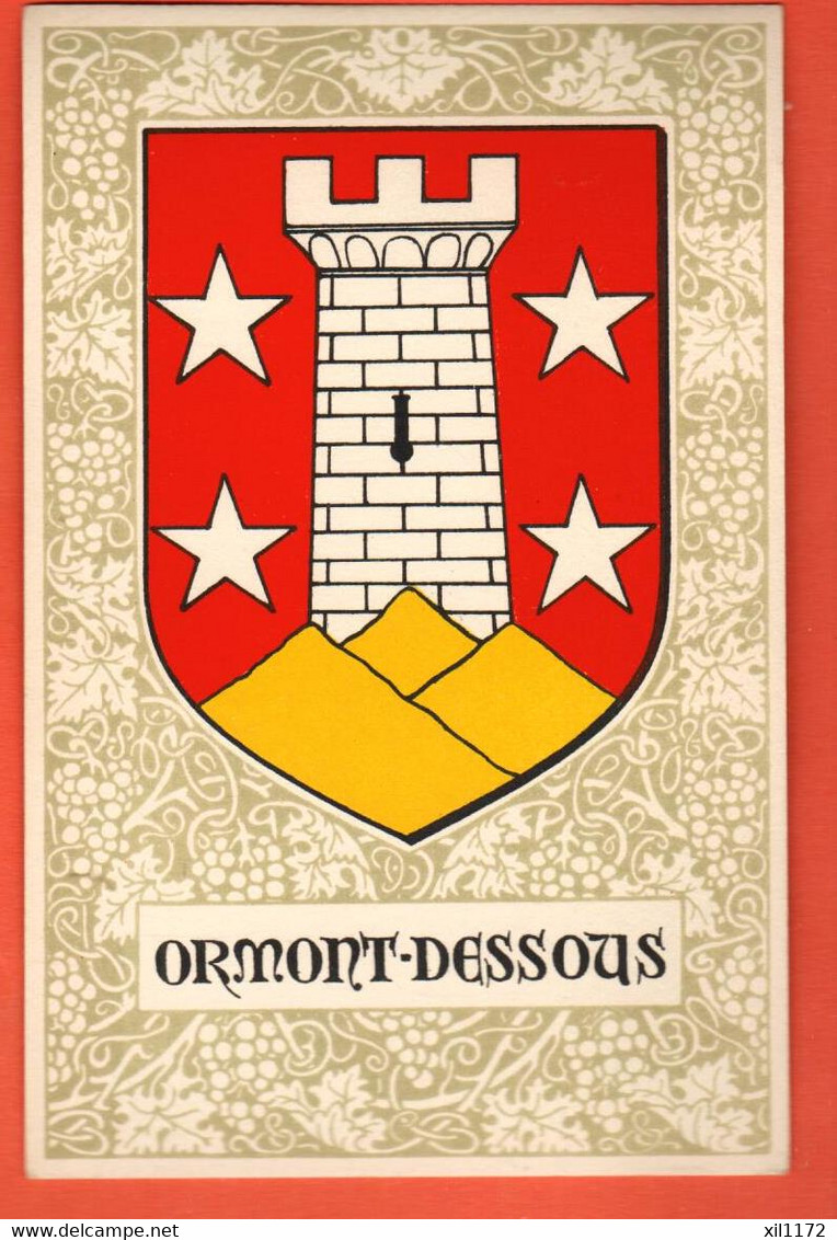 CBA-20 Ecusson District Aigle Ormont-Dessous Tour Etoiles Non Circulé Blason, Bannière, Armoiries, Héraldique - Aigle