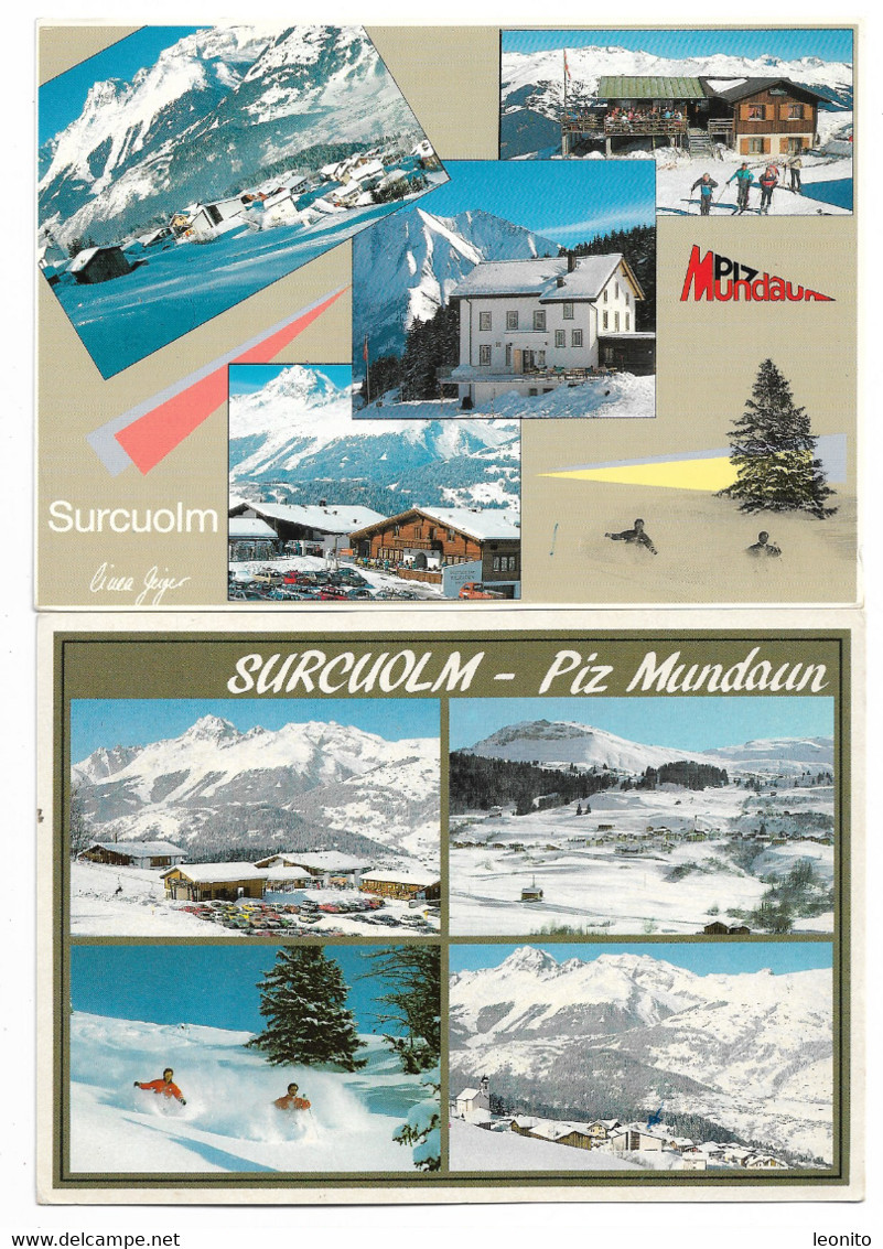 Surcuolm GR Skigebiet Piz Mundaun 2 Karten - Mundaun
