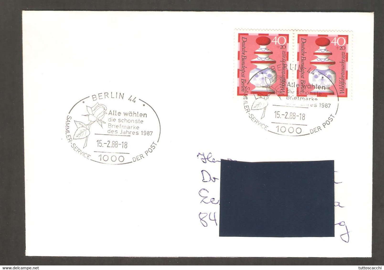 Germany - Traveled Envelope, Chess Stamps - Echecs