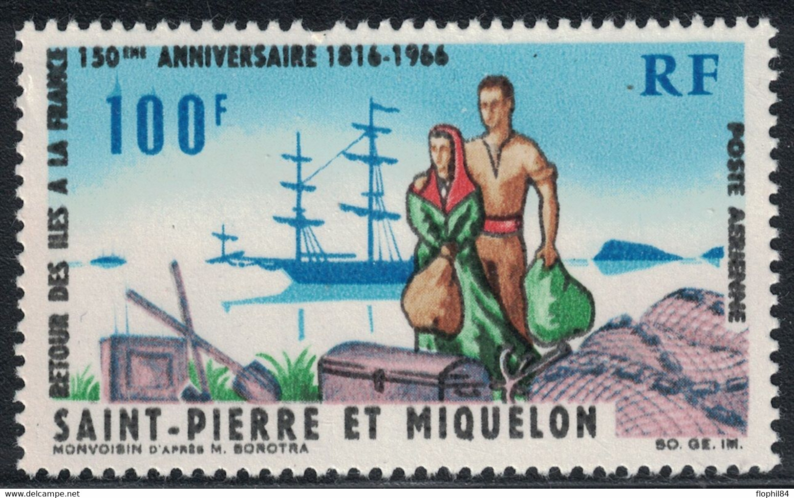 ST PIERRE ET MIQUELON - POSTE AERIENE PA N°36 - NEUF SANS TRACE DE CHARNIERE - COTE 18€80 - YT 2015. - Nuevos