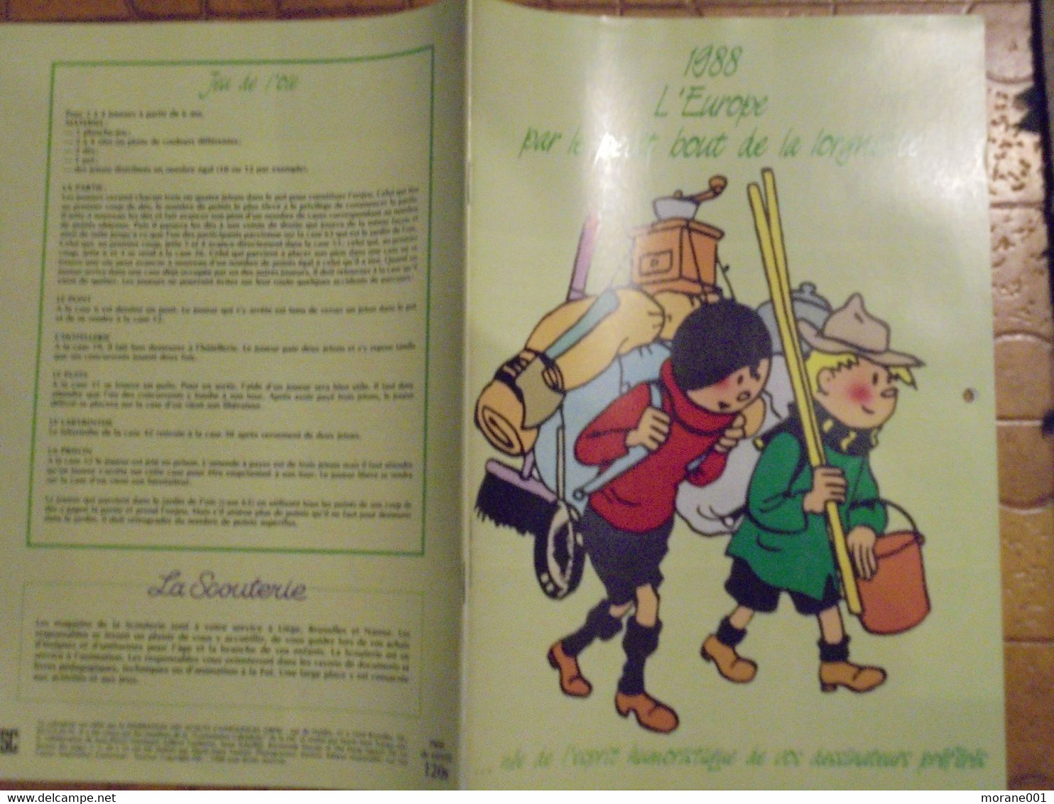 Calendrier Scout FSC 1988   Geerts Tibet Wasterlain Peyo Dupa Dany Walthery Frank Couverture Hergé TBE - Agendas & Calendarios