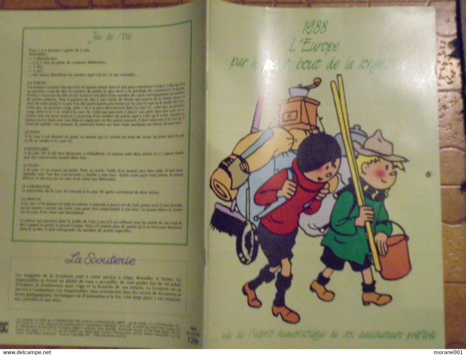 Calendrier Scout FSC 1988   Geerts Tibet Wasterlain Peyo Dupa Dany Walthery Frank Couverture Hergé TBE - Diaries