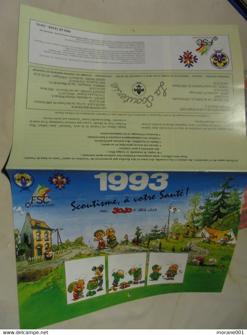 Calendrier Scout FSC 1993 Geerts Salma  TBE - Agendas & Calendarios