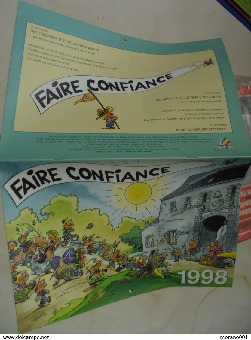 Calendrier Scout FSC 1998 Mittei Derib  Ernst Geerts Tome Et Janry    TBE - Agenda & Kalender