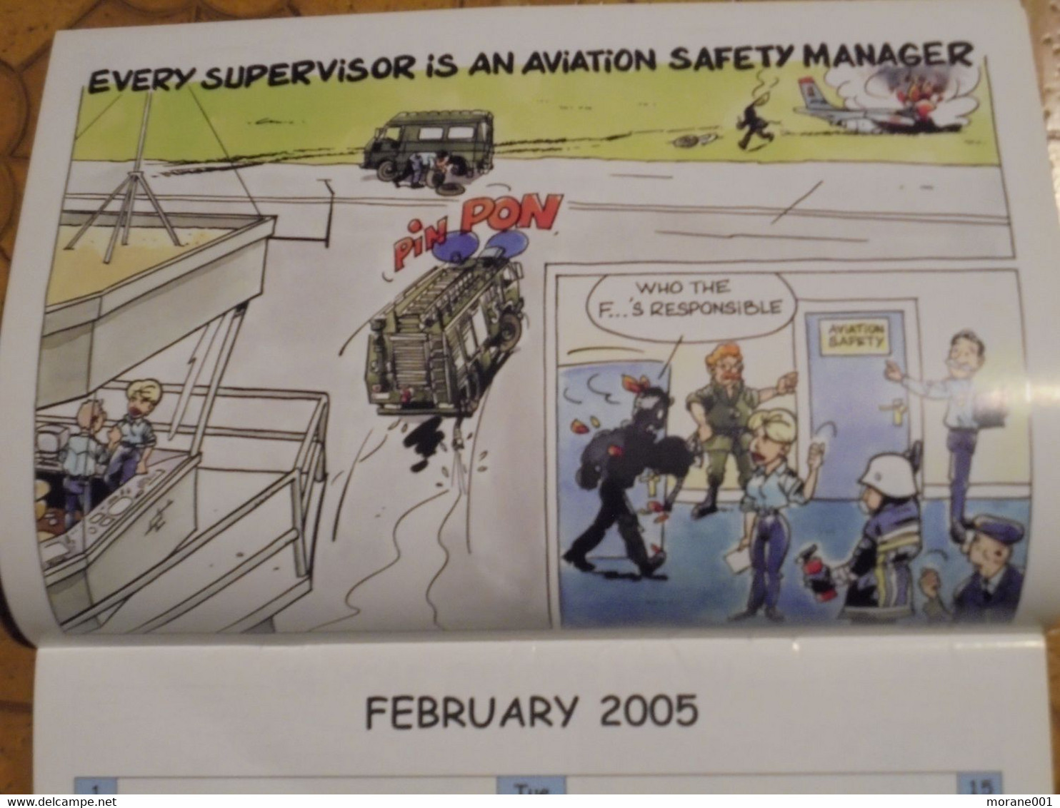 Calendrier  2005 Aviation Safety Publication Comopsair Defence  Illustrations J-L Delvaux 2005 TBE - Agende & Calendari