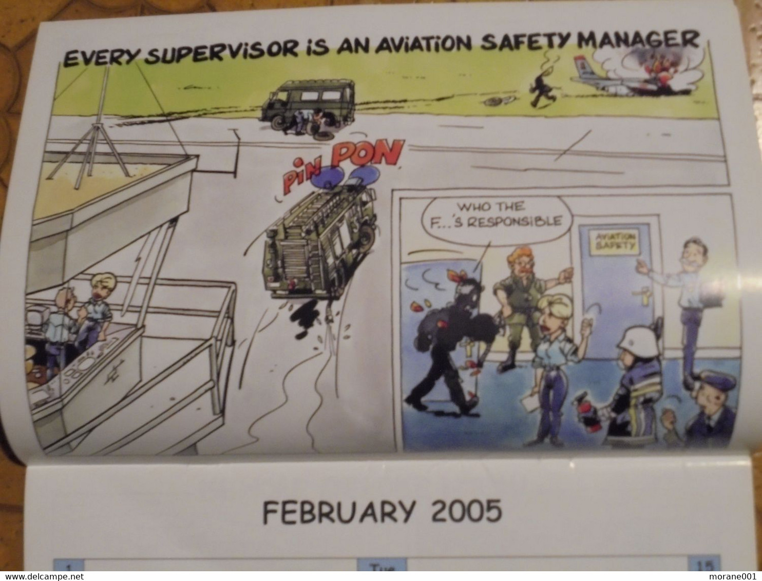 Calendrier  2005 Aviation Safety Publication Comopsair Defence  Illustrations J-L Delvaux 2005 TBE - Agendas & Calendarios