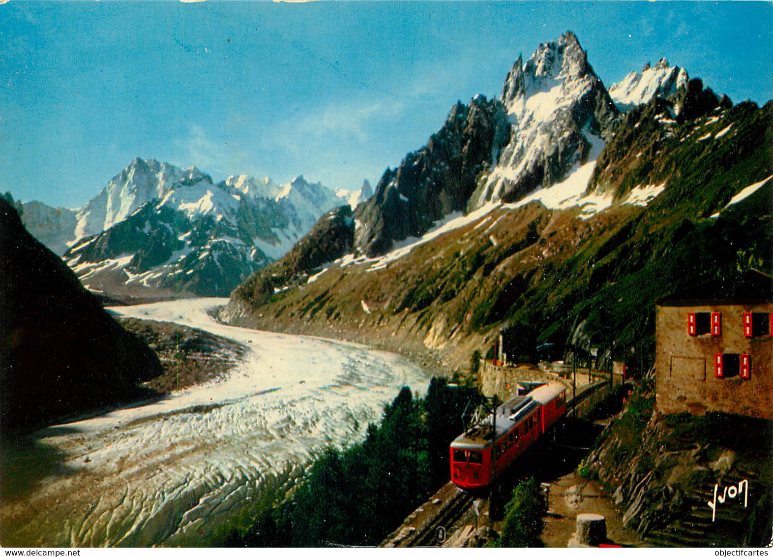 CHAMONIX  Massif Mont Blanc, Train Du Montenvers (scan Recto-verso) Ref 1038 - Sonstige & Ohne Zuordnung