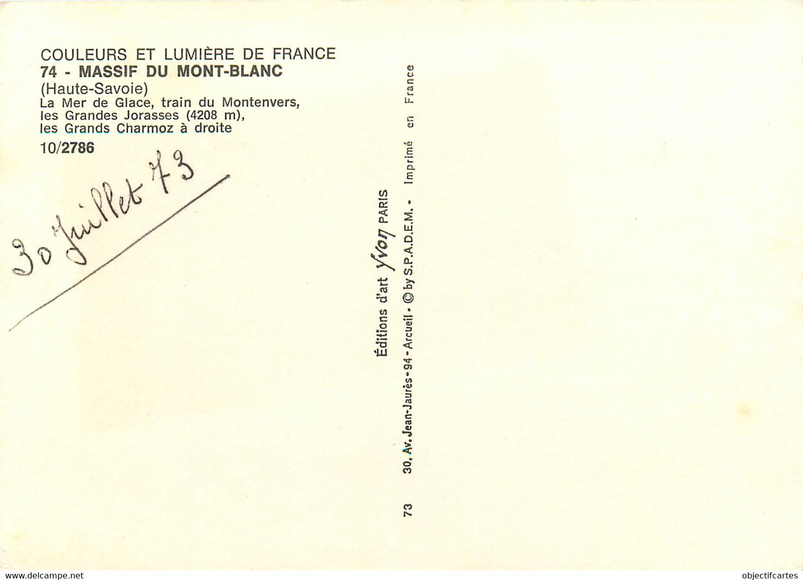 CHAMONIX  Massif Mont Blanc, Train Du Montenvers (scan Recto-verso) Ref 1038 - Sonstige & Ohne Zuordnung