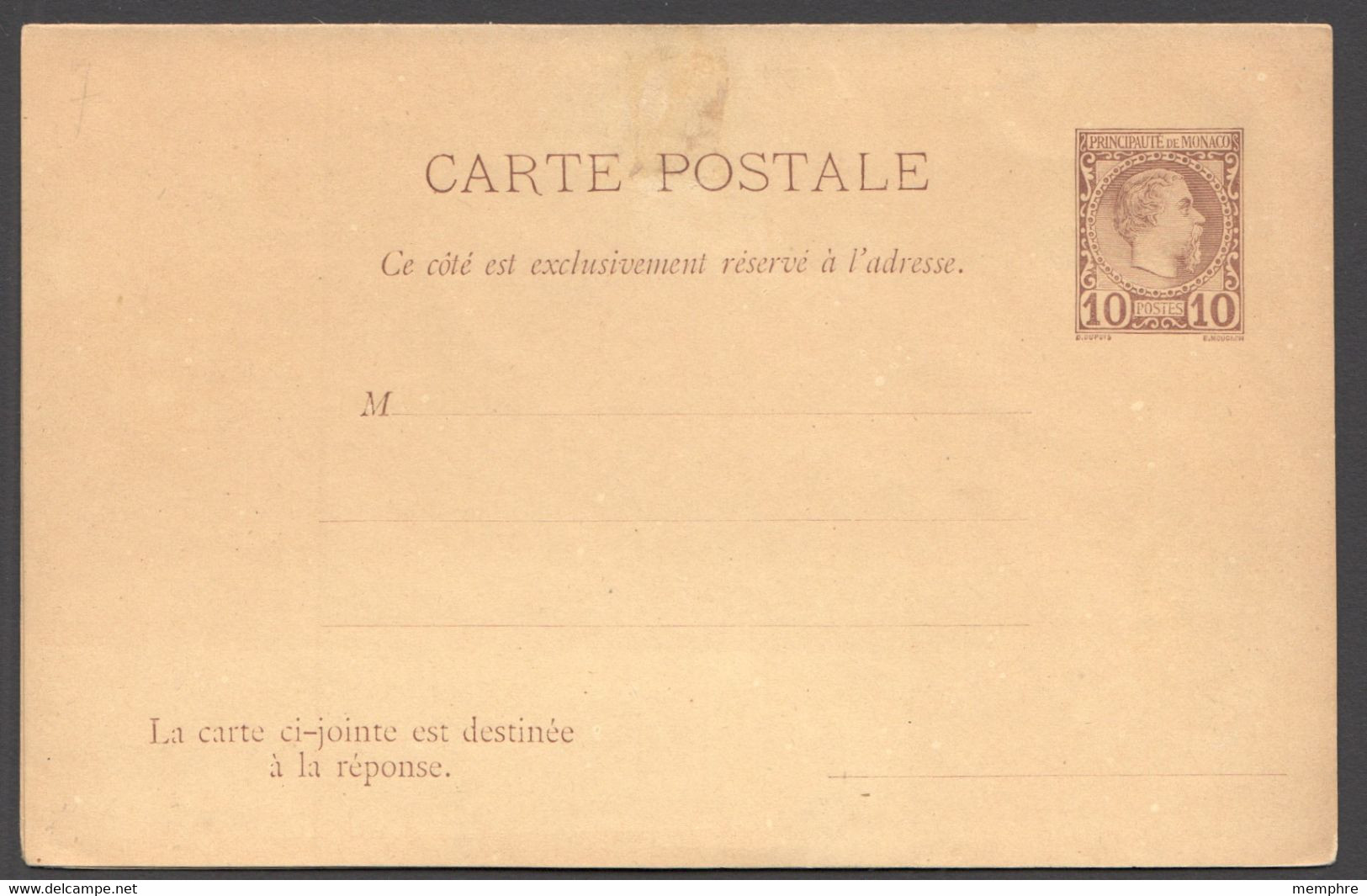 Carte Postale Avec Réponse  Charles III  Maury 2  Neuve - Postwaardestukken