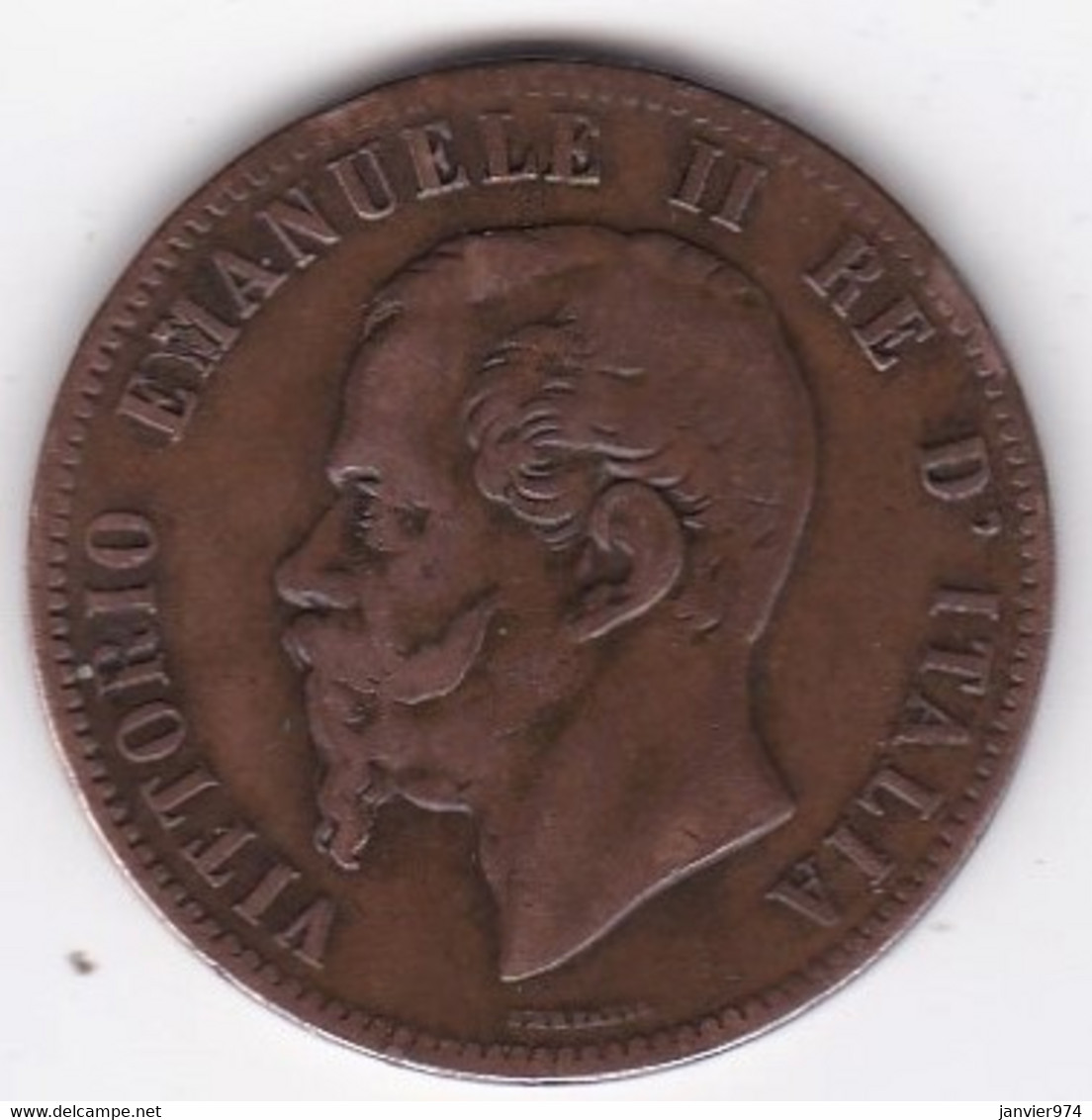 Italie 10 Centesimi 1863 Paris , Vittorio Emanuele II. - 1861-1878 : Victor Emmanuel II.