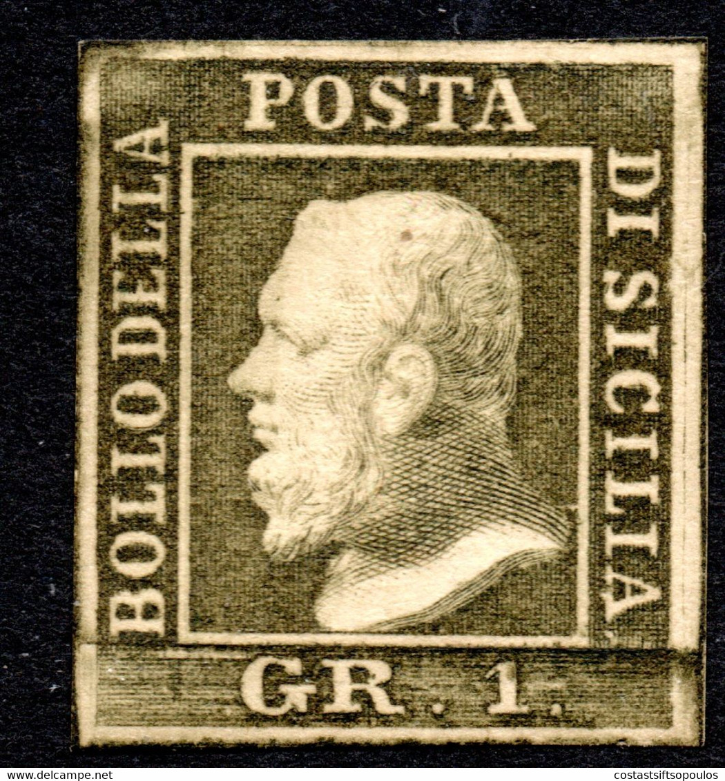 574.TWO SICILIES,SICILY,1859 FERDINAMND II 1 GR.#12 MHH,VERY FRESH - Sicilië