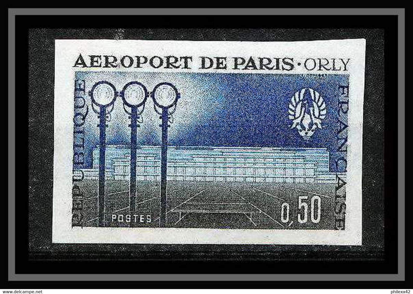 France N°1283 Aéroport De Paris-Orly Cote 46 Non Dentelé ** MNH (Imperf) DISCOUNT - Non Classificati