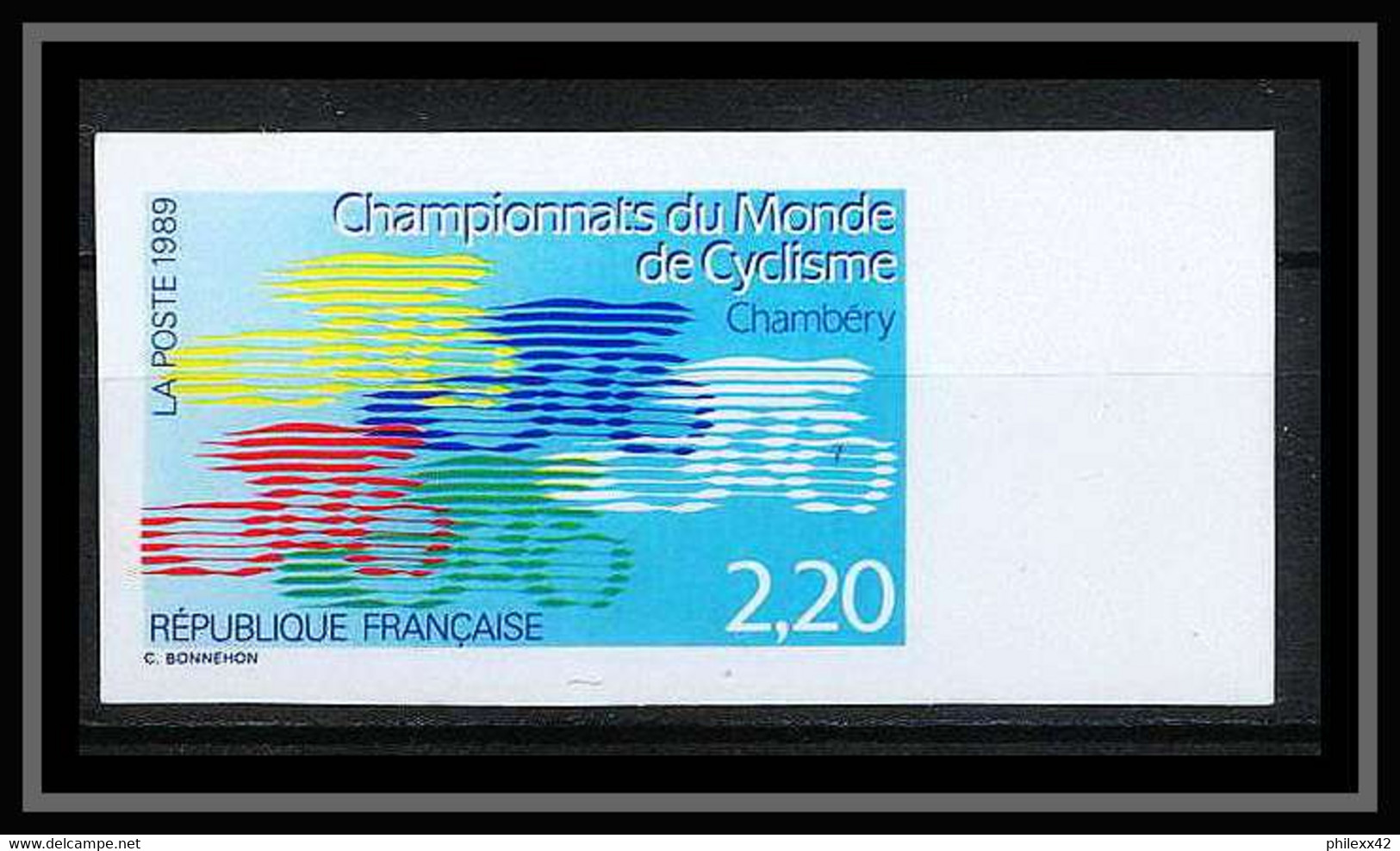 France N°2590 Championnats Du Monde De Cyclisme Vélo Cycling 1989 Non Dentelé ** MNH (Imperf) - Sin Clasificación