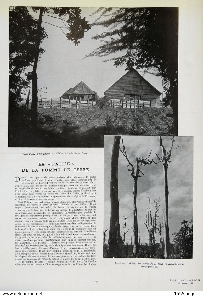 L'ILLUSTRATION N° 5118 12-04-1941 DEAL CRÉMIEU BALKANS MAISON DORÉE CHILOÉ LÉON-PAUL FARGUE SOUS-MARINE KOVALEVSKY