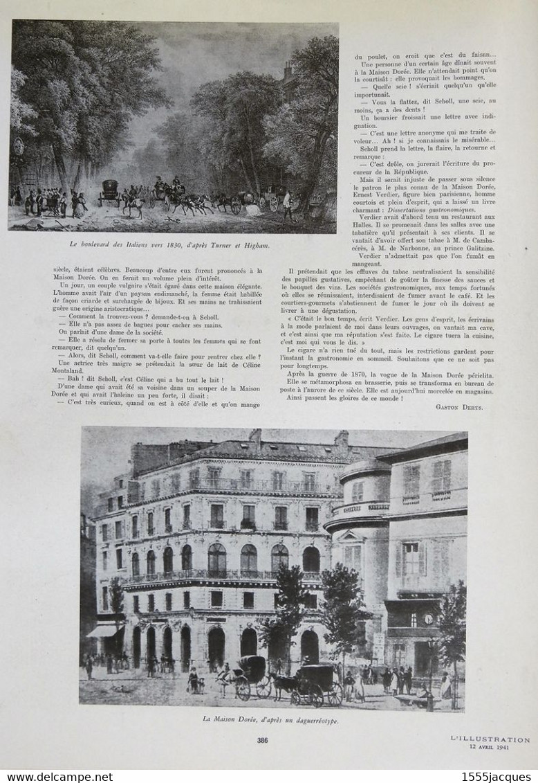 L'ILLUSTRATION N° 5118 12-04-1941 DEAL CRÉMIEU BALKANS MAISON DORÉE CHILOÉ LÉON-PAUL FARGUE SOUS-MARINE KOVALEVSKY