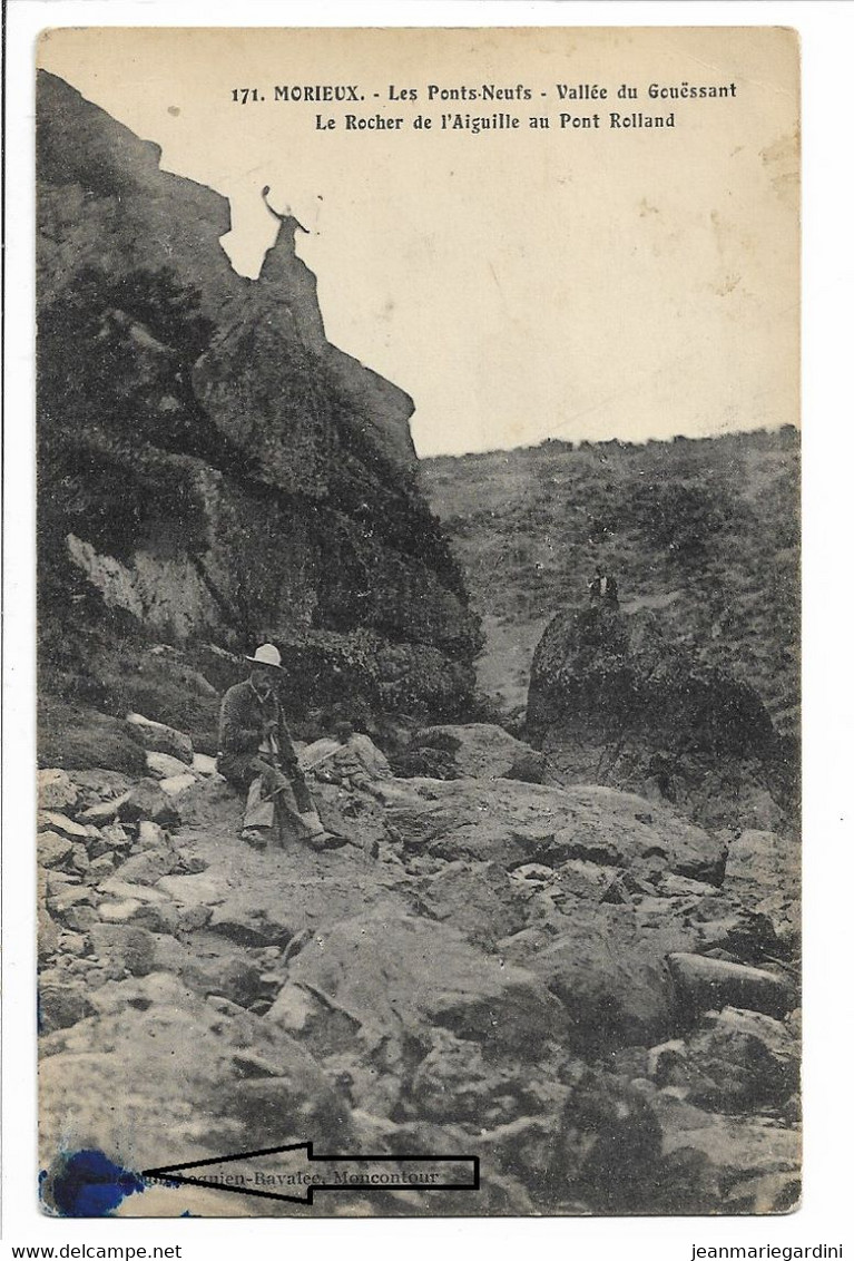 CPA 22 COTES D'AMOR 171 MORIEUX LES PONTS NEUFS VALLEE DU GOUESSANT LE ROCHER DE L'AIGUILLE AU PONT ROLLAND - Morieux