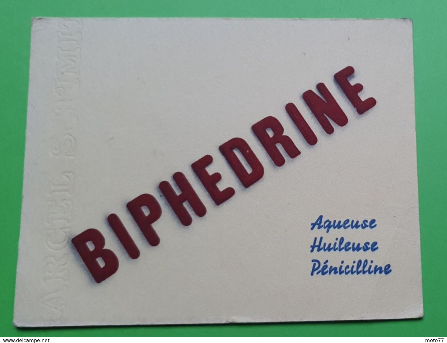 Buvard 1068 - Laboratoire - BIPHEDRINE - Etat D'usage: Voir Photos - 14x11 Cm Environ - Années 1950 - Produits Pharmaceutiques